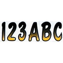 Hardline Series 200 Factory Matched 3" Boat Registration Kit Yellow/Blk YEBKG200