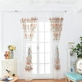 thumbnail image 2 of Parte de La Ranura Del Panel - 6 Colores - Net \u0026 Gauze Window Drapery Peony Pattern Impreso Offset (1 Pieza) Amarillo-100x200cm BLESIY Cortina de bloqueo, 2 of 8