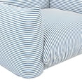 thumbnail image 4 of Pemberly Row Striped Fabric Outdoor Armchair in Pearl and Blue, 4 of 6
