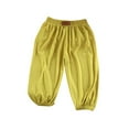 thumbnail image 2 of Juslio Girls Pants Casual Solid Spring Summer Thin Full Length for Kids Yellow, 2 of 5