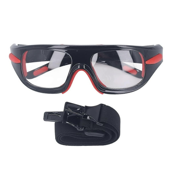 Lunettes de sport de basket-ball noires en polycarbonate anti-collision, monture myope légère avec cordon et étui à lunettes, lunettes de football