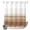 OmbreXF0484, variant on No Hook Shower Curtain with Built-in Rings - Brown White Washable Waterproof Fabric Bathroom Curtains for Hotel,Rentals, Stall 36 X 72 Inch , Abstract Modern Brush Strokes