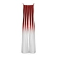 thumbnail image 3 of Kaemgyyd Jumpsuits for Women Color Block Sleeveless Spaghetti Strap Wide Leg Casual Loose Long Rompers with Pockets, 3 of 4