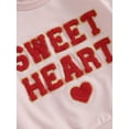 thumbnail image 6 of Toddler Girls Valentine's Day Sweatshirts 6M 12M 18M 24M 3Y 4Y Long Sleeve O-neck Letter Heart Embroidery Pullover Tops, 6 of 9