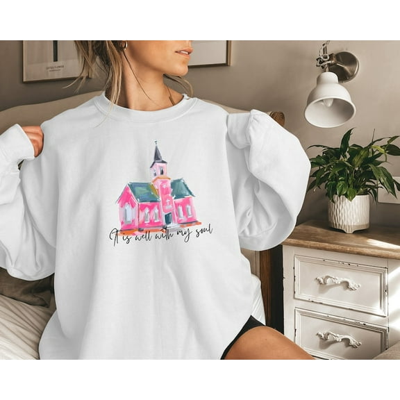 It Is Well With My Soul Sweatshirt, Jesus Lover Christian Sweatshirt, Bible Verse Hoodie, Religious Sweatshirt, Faith Sweatshirt,Women Christian Gifts