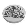 thumbnail image 2 of Lsque Not All Who Wander Are Lost2 Round Bar chair cushion covers Velvet Fabric Premium Comfort Protects from Scratches and Stains for 14-17 Inch Chair- 14 inch, 2 of 7