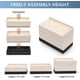 thumbnail image 2 of Elevadores de cama YONGSHENG rectangulares ajustables de 2' 3' 4.5 pulgadas hasta 1300 libras, 2 of 5