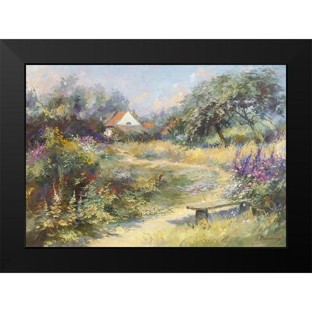 Messely, Paul 18x14 Black Modern Framed Museum Art Print Titled - Le jardin du peintre