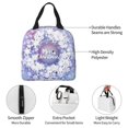thumbnail image 3 of Bingfone Round Snow Merry Christmas Print Lunch Bag Insulated Lunch Box, Small Leakproof Cooler Food Lunch Containers Reusable High Capacity Lunch Tote Bags for Work, Travel, Outdoor, 3 of 5
