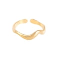 thumbnail image 1 of Thumb Ring Irregular Line Shape Adjustable Opening Design Finger Ring Stainless Steel Finger Band Versatile Jewelry Gift, 1 of 8