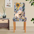 thumbnail image 4 of Yayeee 2 Pack Dining Chair Covers Stretch Parson Chairs Slipcovers Seat Protector, Purple Flowers, 4 of 6