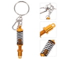 thumbnail image 1 of BESTYASH 2pcs Creative Car Keychain Aluminum Alloy Golden Coilover Shape Design, 1 of 8