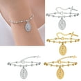 thumbnail image 5 of FENOHREFE Vintage Minimalist Women Bracelet with Snake Chain and Rosary Beads Alloy Jewelry Chain Bracelet for Any Occasion, 5 of 7
