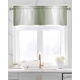 thumbnail image 2 of Green White Ombre Kitchen Valances for Windows Farmhouse Linen Window Valance Curtain for Living Room Window Treatment Country Pastoral Gradient Minimalist Valance Rod Pocket Topper, 42 x 18 Inch, 2 of 6