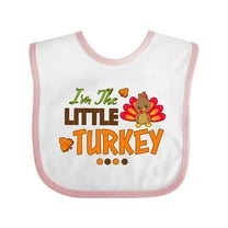 Inktastic Thanksgiving Im the Little Turkey Boys or Girls Baby Bib