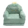 thumbnail image 2 of Cartoon Green Dinosaur Foldable Toddler Chair With Wide Handle, Soft Breathable Kids Sofa For Reading, Relaxing, Sleeping, 2 of 8