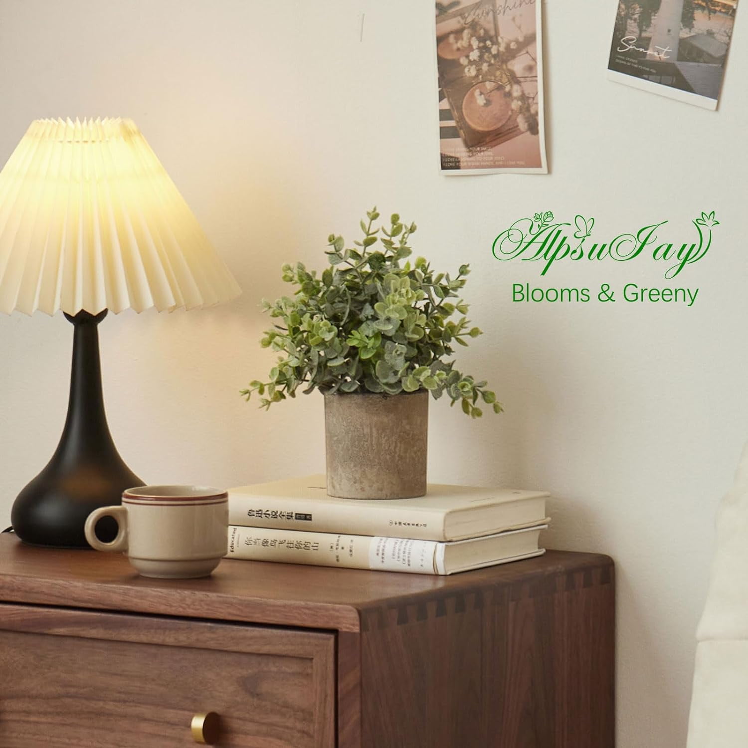Small Fake Plants in Potted Faux Plant 3 Packs Artificial Eucalyptus House Plants Greenery for Centerpieces Indoor Home Bathroom Office Desk Decor,Living Room Decor and Accessories