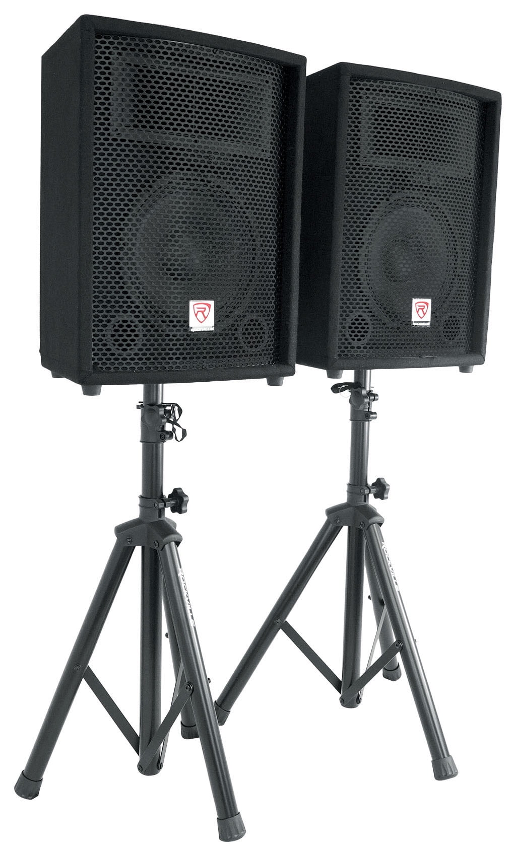 2) Rockville KPS10 10 1200w Karaoke/Pro Speakers+Bluetooth Amp+