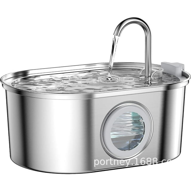 Nouveau Distributeur d'Eau pour Animaux Amazon Explosions 3.2L Robinet en Acier Inoxydable Ultra Silencieux pour Chat