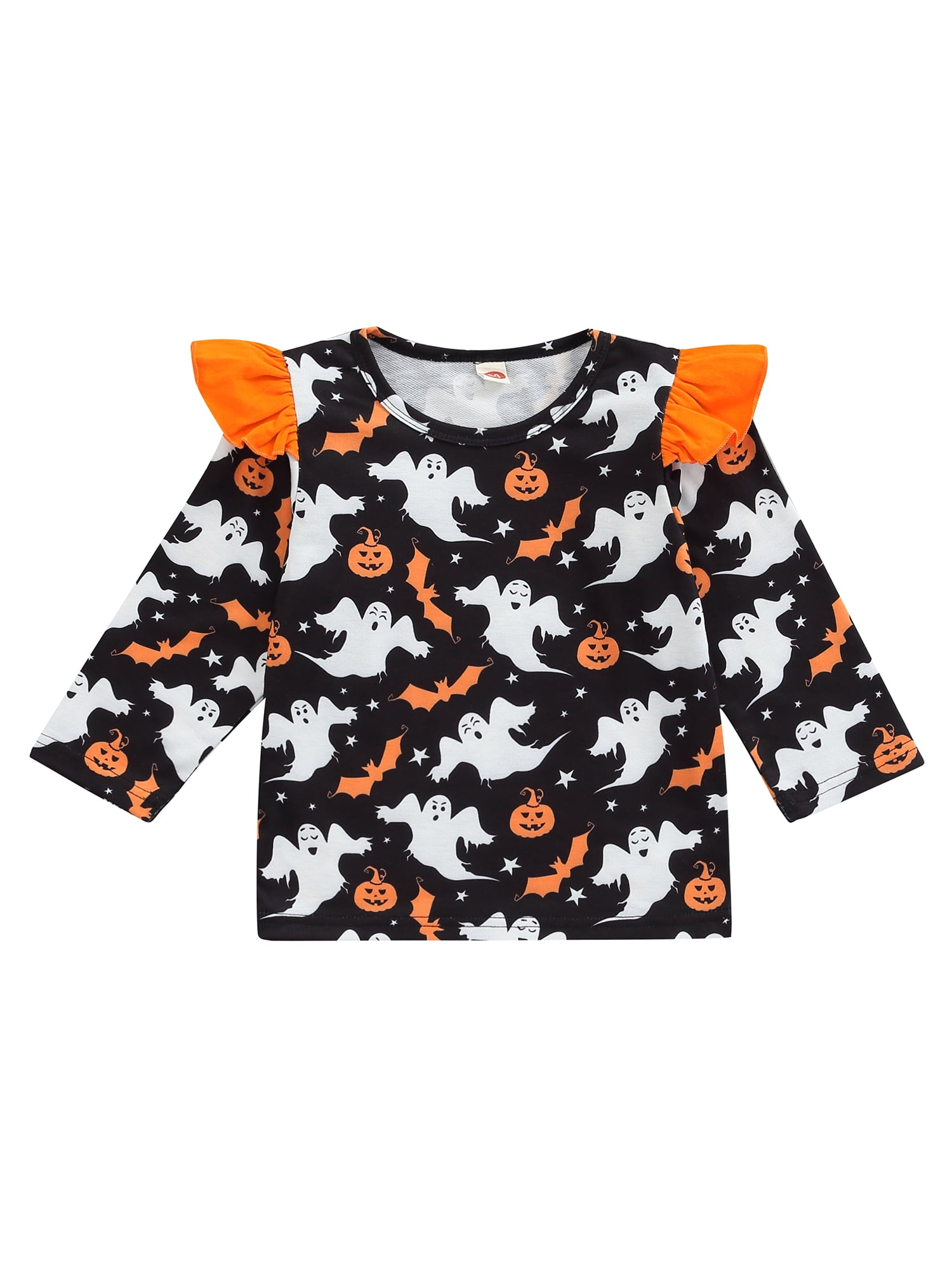 Calsunbaby Kids Little Girls Halloween T-shirt Long Sleeve Crew Neck ...