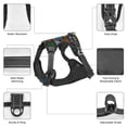 thumbnail image 3 of Vsdgher Happy Father Day Pattern Dog Harness,No Pull Pet Harness with Soft Padded Handle,Adjustable Reflective Vest with 2 Buckles,4 Slide Buckles,S-XL X-Large, 3 of 5