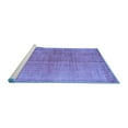 thumbnail image 2 of Ahgly Company Machine Washable Indoor Square Abstract Blue Contemporary Area Rugs, 5' Square, 2 of 4