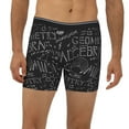 thumbnail image 2 of Salouo Black Scientific Pattern Men's Boxer Briefs, Soft & Breathable Underwear Elastic Waistband Briefs for Men,1-Pack, 2 of 7