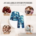 thumbnail image 7 of Lsque Abstract Blue Skull Pattern Long Sleeve Pajama Set for Women - Soft 2-Piece Sleepwear and Loungewear Set with Pockets, Comfy Nightwear-X-Large, 7 of 7
