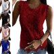 thumbnail image 3 of Top sin mangas de encaje con cuello redondo de color liso para mujer, 3 of 5