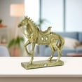 thumbnail image 4 of TISHITA Horse Statue Horse Figurine Collection Creative Resin Horse Ornament Horse Sculpture for Home Bookcase Furniture Table Office Gold, 4 of 8