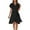 Black, variant on Timegard Summer Dresses for Women Ruffle Short Sleeve V Neck Loose Ruched Irregularly Sundress