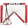 MyLec Mini Lacrosse Set, with 1 lacrosse Goal, 2 Lacrosse Game Sticks & 1 Soft Ball, Sleeve Netting System, Raven Head Net, PVC Tubing Net, Kids Lacrosse Sticks for Backyard or Beach Play(White)