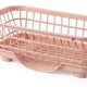 thumbnail image 3 of Escurridor de platos de drenaje rápido con base desmontable, diseño de escurridor de plástico resistente para platos, tenedores y palillos, color rosa, 3 of 5