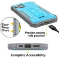 thumbnail image 5 of FITO For iPhone 12/iPhone 12 Case, Phone Case with Screen Protector and Kickstand (Blue), 5 of 7