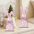 thumbnail image 4 of Easter Bunny Decorations, Wooden Tabletop Decor, Home Party Decoration And Gift Set For Easter Holiday, 2-Piece Set, 4 of 7