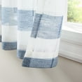 thumbnail image 4 of TOWN & COUNTRY BASICS Pax Semi-Sheer Stripe, Light Filtering Indoor Curtains 2-Pack Blue/White, 50"x63", 4 of 10