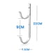 thumbnail image 2 of Juego de 2 ganchos para postes de piscina de aluminio blanco con tornillos: perfectos para piscinas, postes telescópicos, skimmers, cepillos y mangueras de aspiración, etc., 2 of 5
