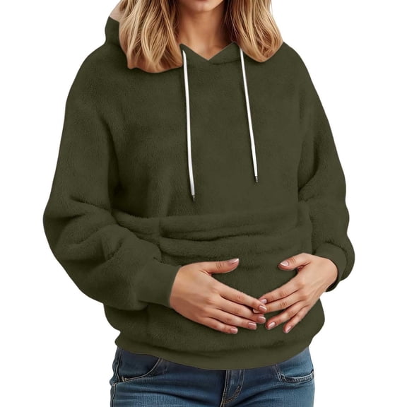 NMMUED Hoodie with Pet Pouch Fleece Hoodie Cat Pouch Hoodie Fluffy Hoodie Pet Carrier Hoodie Plush Hoodie Kangaroo Pouch Hoodie Dark Green L