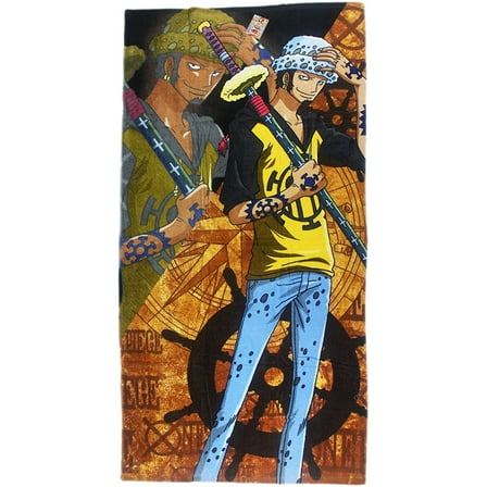 One Piece Varying Brown Colored Trafalgar Law Beach/Bath Towel