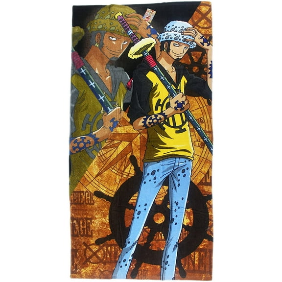 One Piece Varying Brown Colored Trafalgar Law Beach/Bath Towel