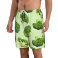 thumbnail image 2 of Balery Broccoli 3 Traje de Baño Estilo Hawaiano para Hombre, Shorts de Secado Rápido con Bolsillos-XX-Large, 2 of 6
