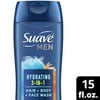 Suave Men Hydrating 3 in 1 Hair, Body and Face Wash 15 fl oz