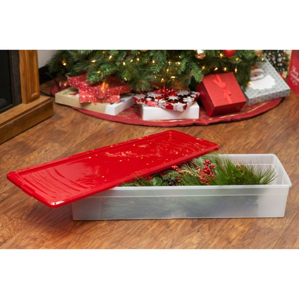 IRIS USA, 30 Inch Wrapping Paper Storage Box, Clear, 1 Pack - Walmart