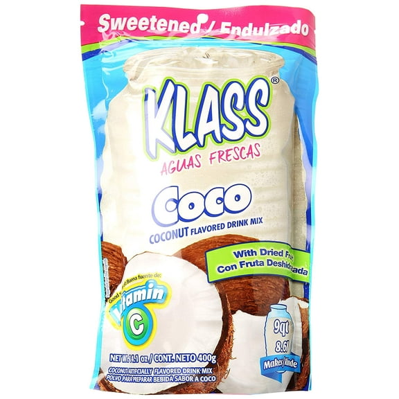 Klass Drink Mix, Coconut (Pack of 10)