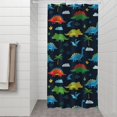 thumbnail image 2 of Colorful Dinosaurs with Palm Trees Shower Curtain 36"x72" ,Bathroom Decorative Shower Curtains Set with 12 Hooks,Modern Waterproof Washable Shower Curtain, 2 of 6