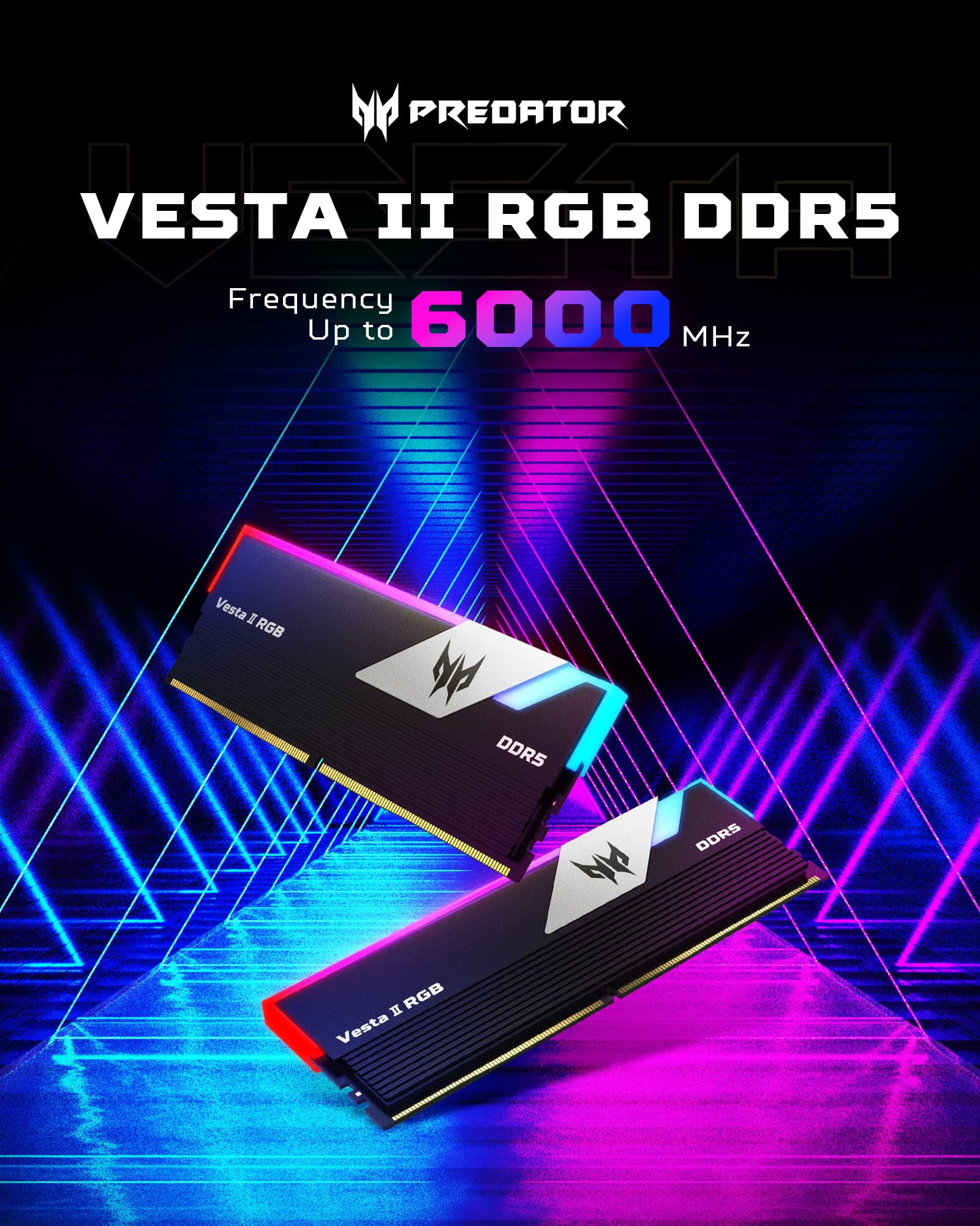 Acer Predator Vesta II RGB DDR5 RAM 32GB (16GBx2) 6000MHz