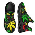 thumbnail image 1 of Zapatillas deportivas para mujer, superventas, con estampado 3D de hojas de marihuana, zapatos planos para mujer, plataforma transpirable., 1 of 6