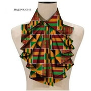 BAZINRICHE African Print Ankara Tie for Women African Triangle Ankara Fabric Cravat Africa Tie