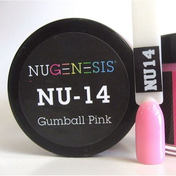 NUGENESIS Nail Color Dip Dipping Powder 1oz/jar - NU14 Gumball Pink