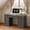 Gray, variant on ASTUVIA Farmhouse 58" Computer Desk with Drawers,Wood Home Office Desk with Storage,Gaming Desk with Storage Shelves,White